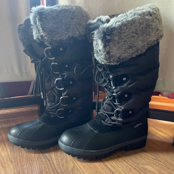 💕⬇️ $29.00 💕⬇️Aquatherm Black warm winter boots insulated with thinsulate size 6 - Picture 6 of 13